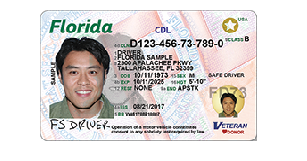florida driver license template download